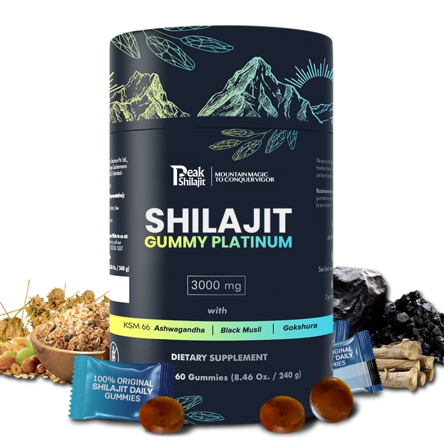 PEAKSHILAJIT 100% SHILAJIT GUMMY PLATINUM
