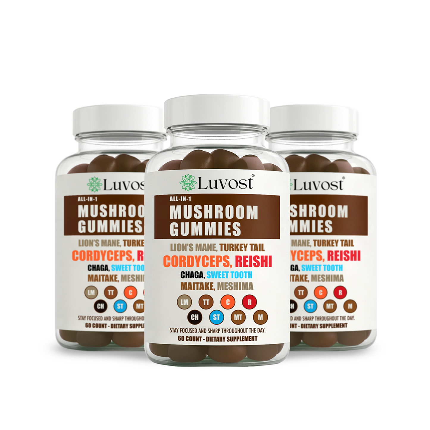 Luvost ShroomZoom All-In-One Mushroom Gummies