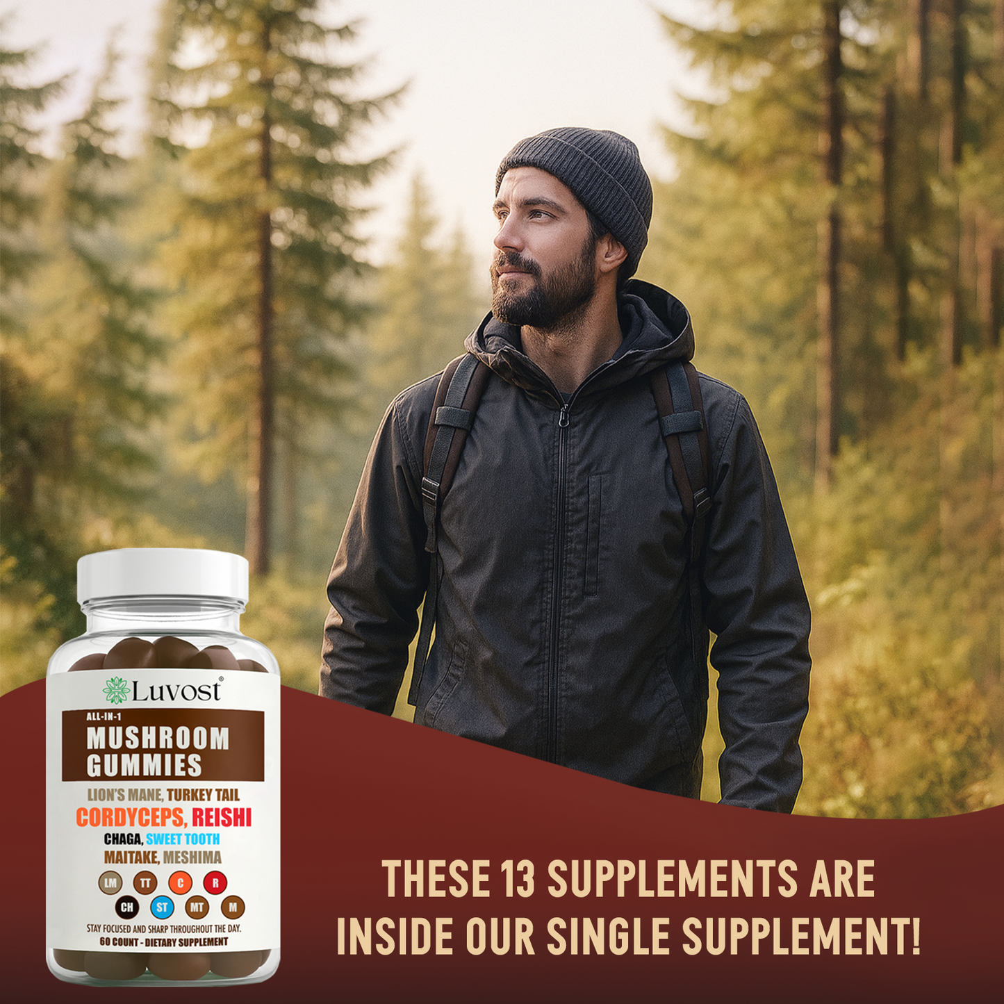 Luvost ShroomZoom All-In-One Mushroom Gummies