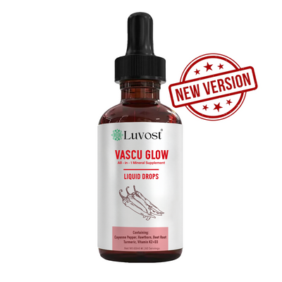 Vascu Glow Cardiovascular Health Supplement Bottle